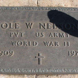 Ole W, Nelson (grave)